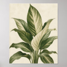 Minimalistischer tropischer botanischer Blattkunst