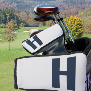 Minimalistischer, übergroßer Anfangsbuchstabe in S Golf Headcover