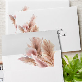Minimalistischer Umschlag für Pampas Gras A7