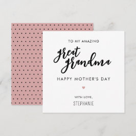 Minimalistischer und moderner Großmutter-Muttertag Karte