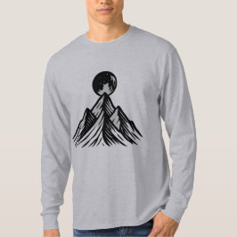 Minimalistischer - und Mondgrafiker T - Shirt - Ad