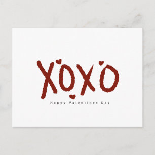 Minimalistischer Valentinstag Cloud Handlettering Postkarte