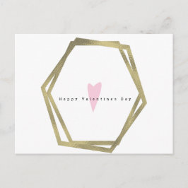 Minimalistischer Valentinstag Einfache Geo-Imitate Postkarte