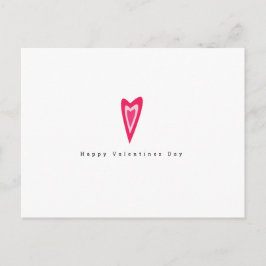 Minimalistischer Valentinstag Einfache Triple Hear Postkarte