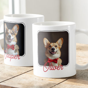 Minimalistischer Valentinstag für Hunde mit zwei F Kaffeetasse