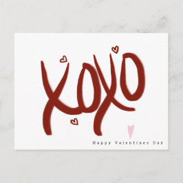 Minimalistischer Valentinstag Handschrift Herz B Postkarte