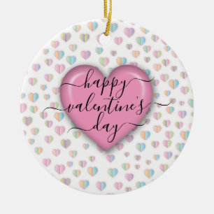 Minimalistischer Valentinstag Keramik Ornament