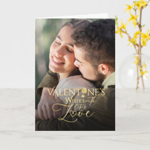 Minimalistischer Valentinstag Moderne Foto-Kalligr Karte
