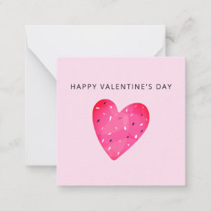 Minimalistischer Valentinstag Watermelon Liebe Mitteilungskarte