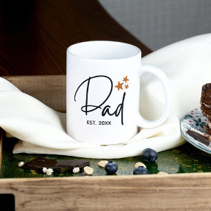 Minimalistischer Vater Est. Mit Jahr-Script-Typogr Kaffeetasse