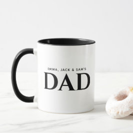 Minimalistischer Vater für Schwarz und Weiß, perso Tasse