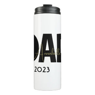 Minimalistischer VATER mit Personalisiertem Namen  Thermosbecher