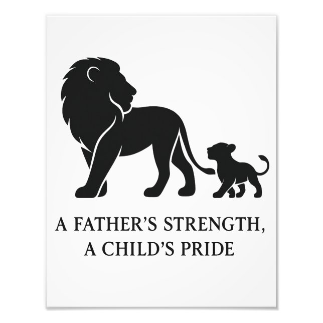 Minimalistischer Vatertag Fotodruck (Vorne)
