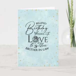 Minimalistischer verspäteter Geburtstagsgruß an de Karte