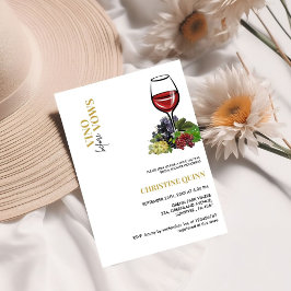 Minimalistischer Vino vor dem Gelübde Brautparty W Einladung