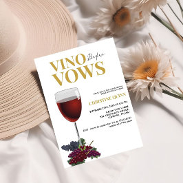 Minimalistischer Vino vor dem Gelübde Brautparty W Einladung