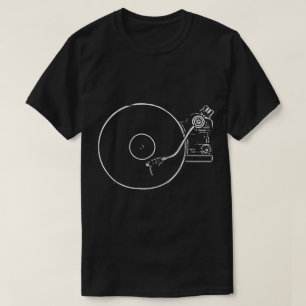 Minimalistischer Vinyl-Schallplattenspieler Kunst T-Shirt