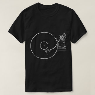 Minimalistischer Vinyl-Schallplattenspieler Kunst T-Shirt