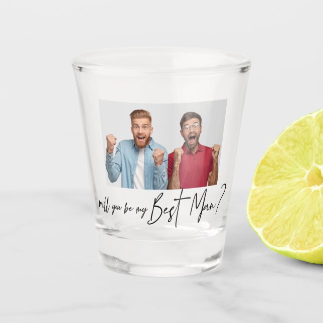 Minimalistischer Vorschlag für ein modernes Foto T Schnapsglas (Vorderseite)