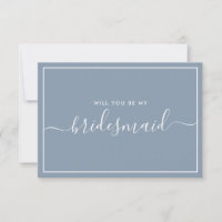 Minimalistischer Vorschlag für eine Blue Bridesmai