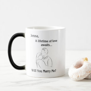 Minimalistischer Vorschlag heiraten Verwandlungstasse