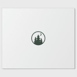 Minimalistischer Wald-Abzeichen-Natur-Abenteuer-No Geschenkpapier