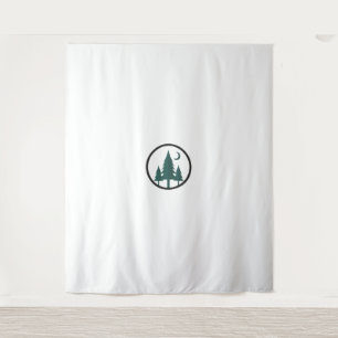 Minimalistischer Wald Mond Schatten Natur Wandtepp Wandteppich