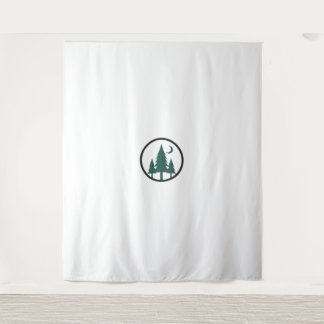 Minimalistischer Wald Mond Schatten Natur Wandtepp Wandteppich