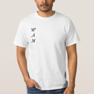 Minimalistischer "WAM" Weißer T - Shirt