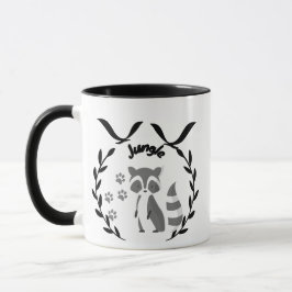 Minimalistischer Waschbär-Grafik Tasse