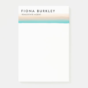 Minimalistischer Wasserfarbenpinselschlag Post-it Klebezettel