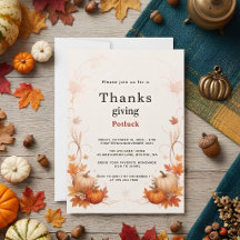 Minimalistischer Watercolor-Kürbis-Thanksgiving-Po