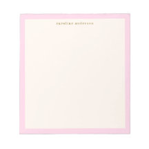 Minimalistischer weicher rosa Rand personalisierte