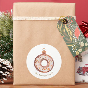 Minimalistischer Weihnachtsaufkleber Runder Aufkleber