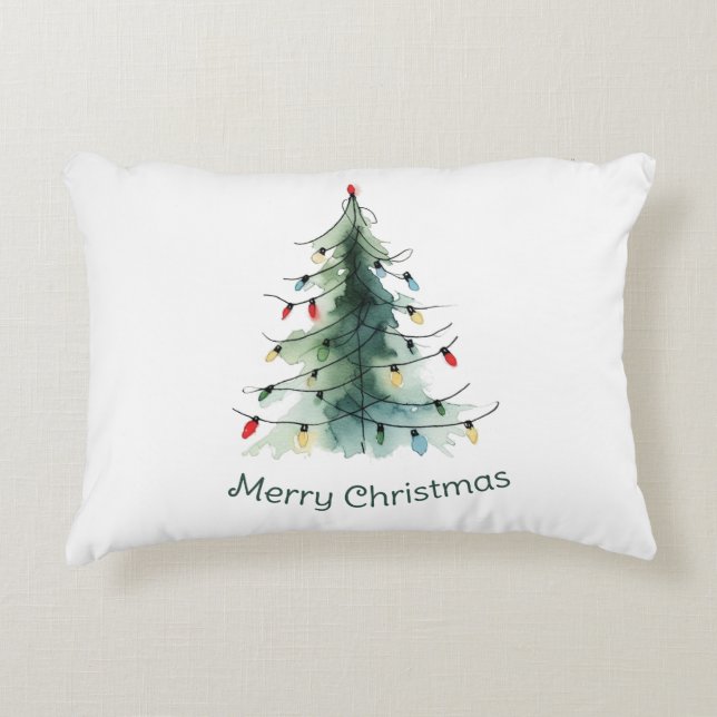 Minimalistischer Weihnachtsbaum Dekokissen (Vorderseite)