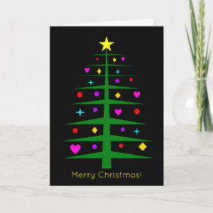 Minimalistischer Weihnachtsbaum Feiertagskarte