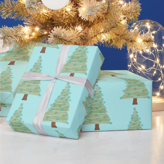 Minimalistischer Weihnachtsbaum Geschenkpapier (Feiertage)