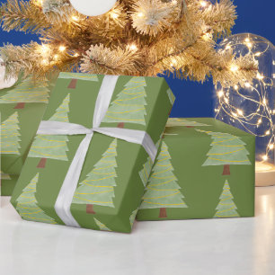 Minimalistischer Weihnachtsbaum Geschenkpapier