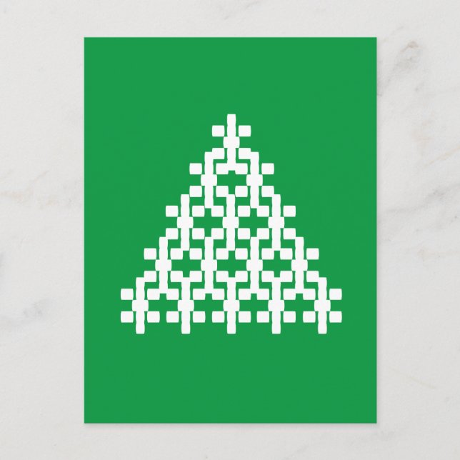 Minimalistischer Weihnachtsbaum Postkarte (Vorderseite)