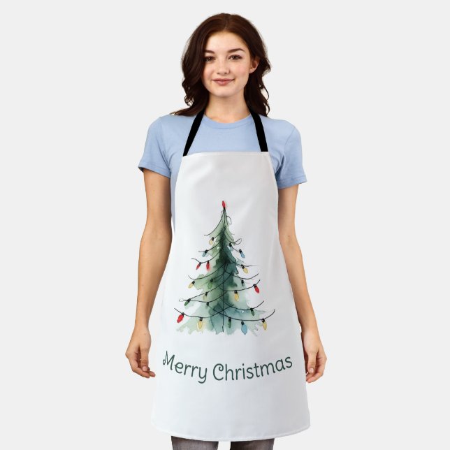 Minimalistischer Weihnachtsbaum Schürze (Getragen)