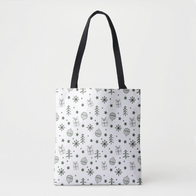 Minimalistischer Weihnachtsgebäck - Festlich & Öko Tasche (Vorderseite)