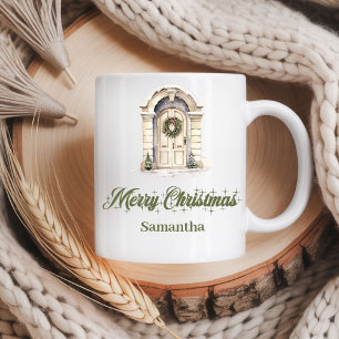 Minimalistischer Weihnachtskaffeebecher mit indivi Kaffeetasse