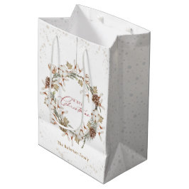 Minimalistischer Weihnachtskranz Mittlere Geschenktüte