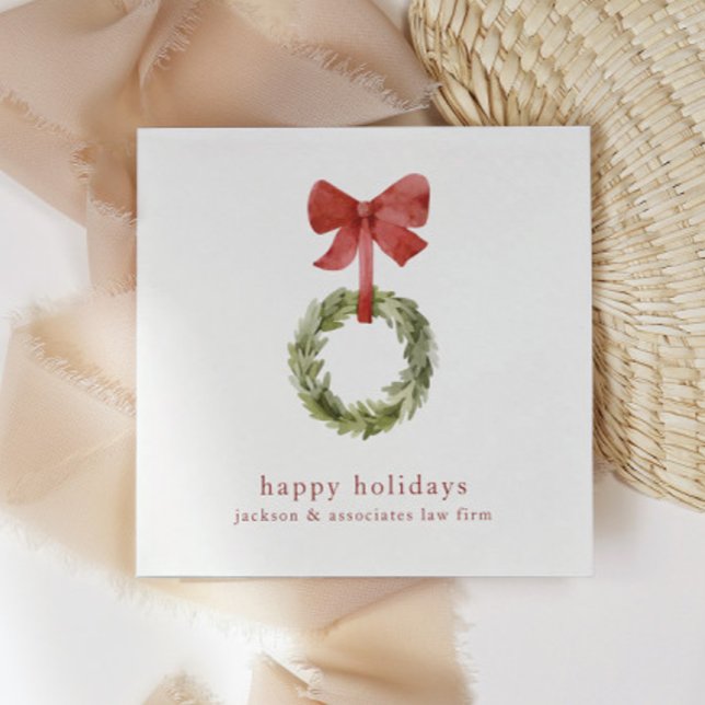 Minimalistischer Weihnachtskranz von Red Bow Serviette (Von Creator hochgeladen)