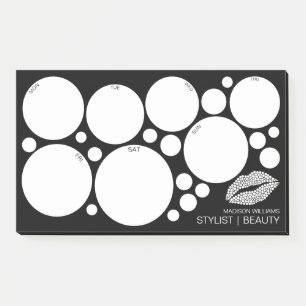 Minimalistischer   Weiß-LippenStylist-moderner Post-it Klebezettel