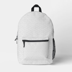 Minimalistischer weißer Blumenrucksack im ästhetis Bedruckter Rucksack