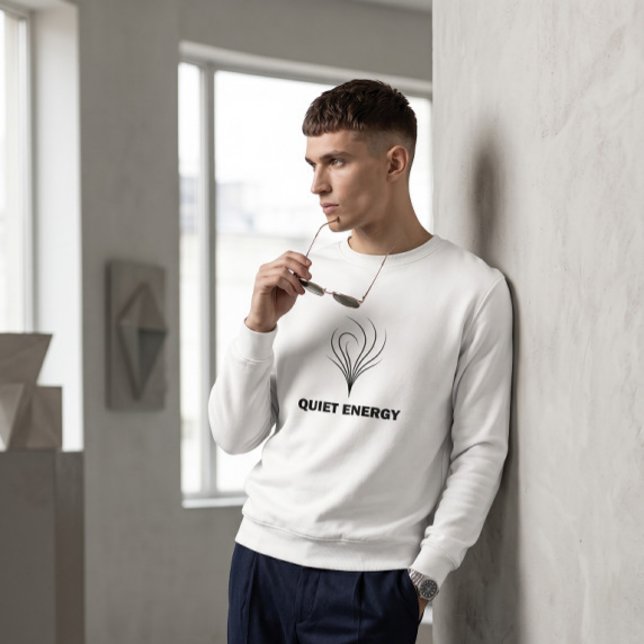 Minimalistischer weißer Crewneck-Pullover | Abstra Sweatshirt (Von Creator hochgeladen)