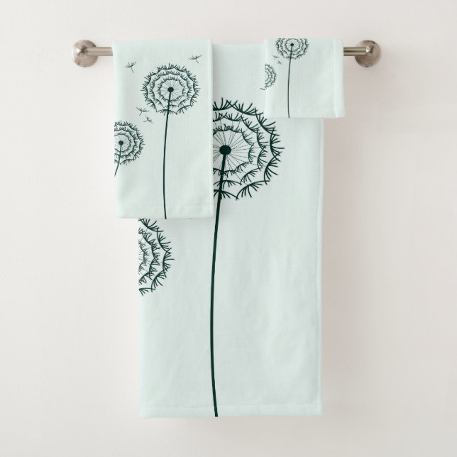 Minimalistischer, weißer Kronleuchter, Monogramm,  Badhandtuch Set (Insitu)
