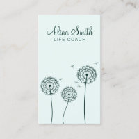 Minimalistischer, weißer Löwenzahn Blume Life Coac