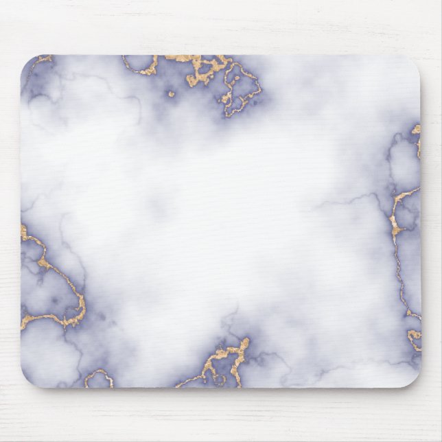 Minimalistischer weißer Marmor Mousepad (Vorne)